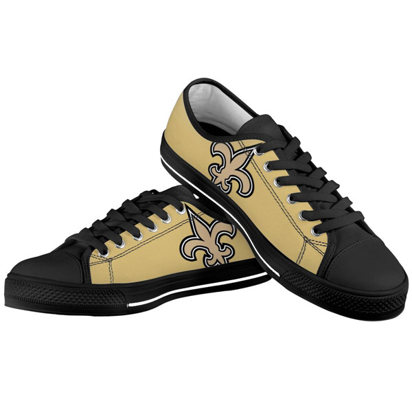 Men's New Orleans Saints Low Top Canvas Sneakers 004